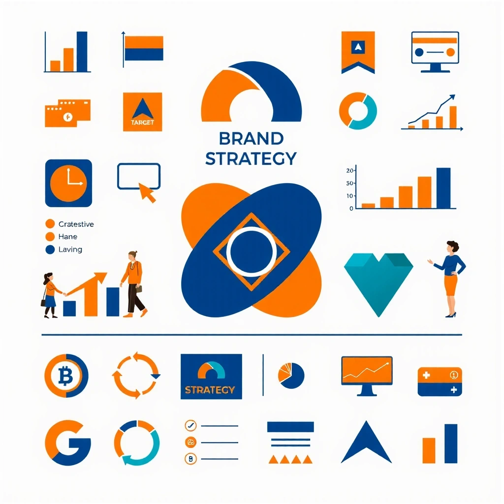 Brand strategy and positioning icons