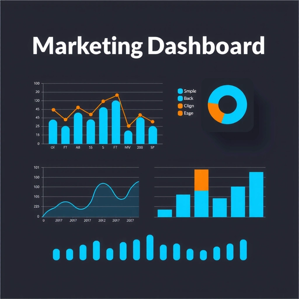 Marketing dashboard analytics background